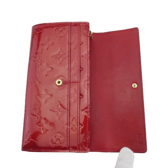 LOUIS VUITTON Long Wallet Monogram Vernis Pomme d'Amour Authentic Used - Picture 6 of 11